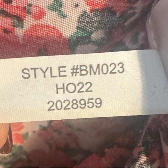 Jcrew Poplin Floral Ruffle Shoulder Top Shirt Pansy Rhinestone Button - Picture 8 of 8